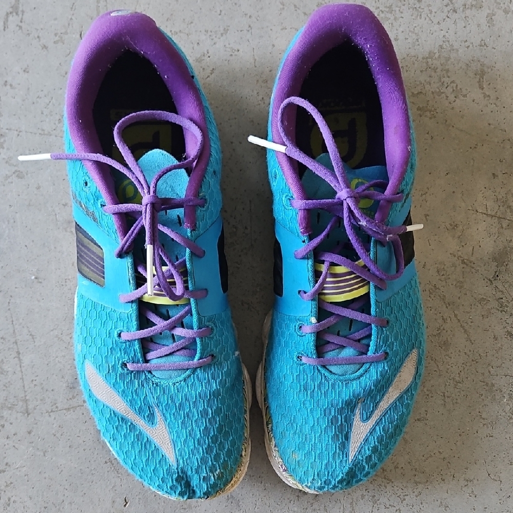 Brookes Pure Connect Women's Blue and Purple Running Shoes Size 9.5